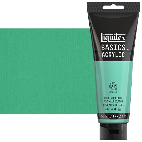 Liquitex Basics Acrylic Paint Bright Aqua Green, 250ml Tube Jerry's