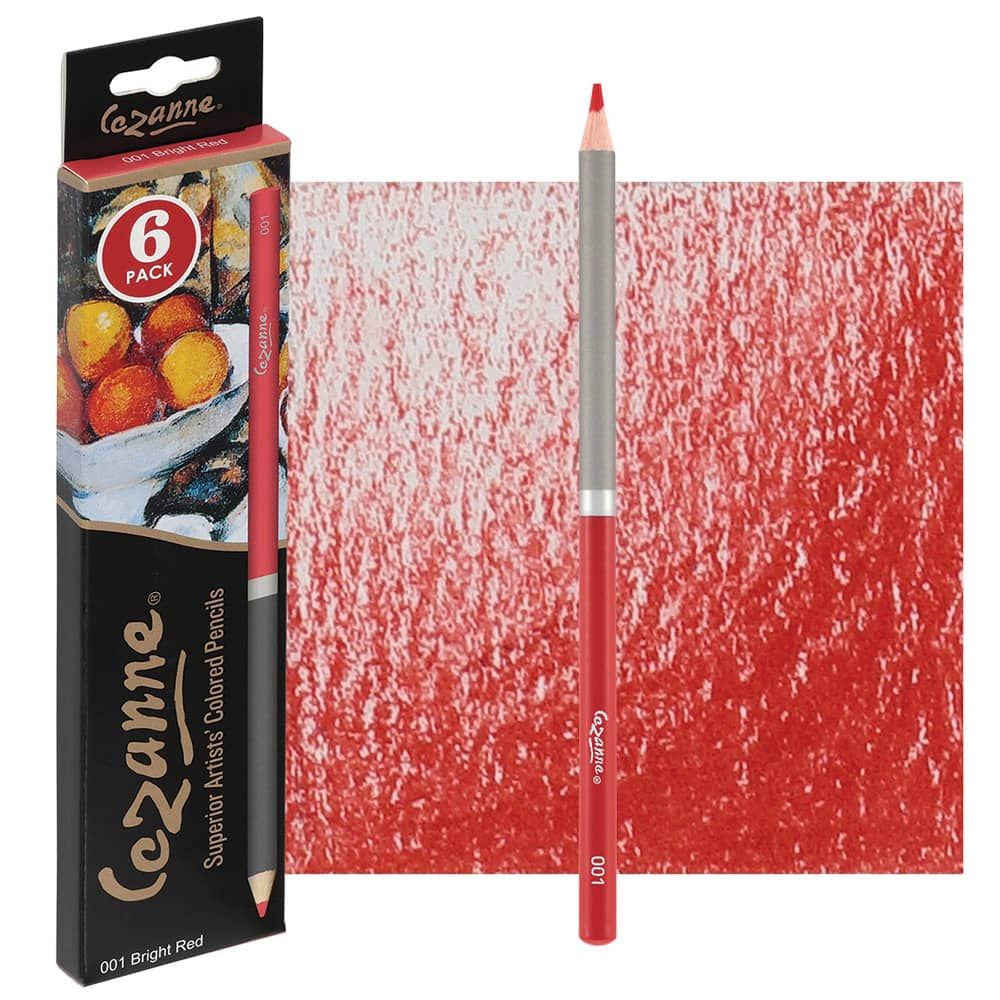 Cezanne Colored Pencils - Bright Red, Box of 6 (Creative Mark)