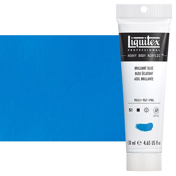 Liquitex Heavy Body Acrylic - Brilliant Blue, 4.65oz Tube