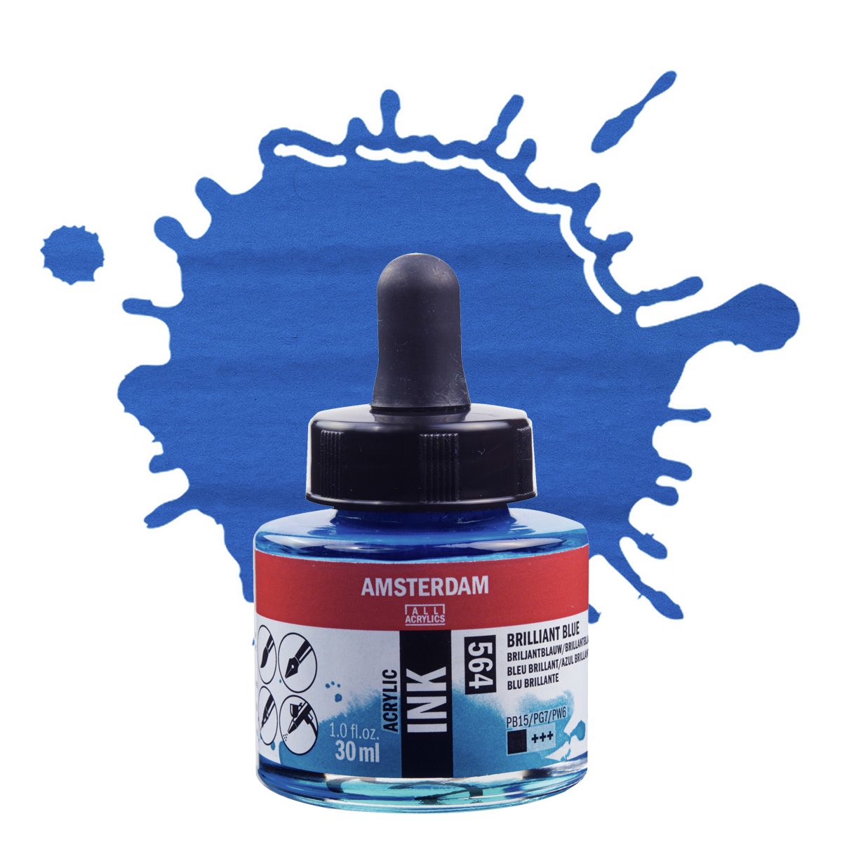 Amsterdam Acrylic Ink - Brilliant Blue, 30ml