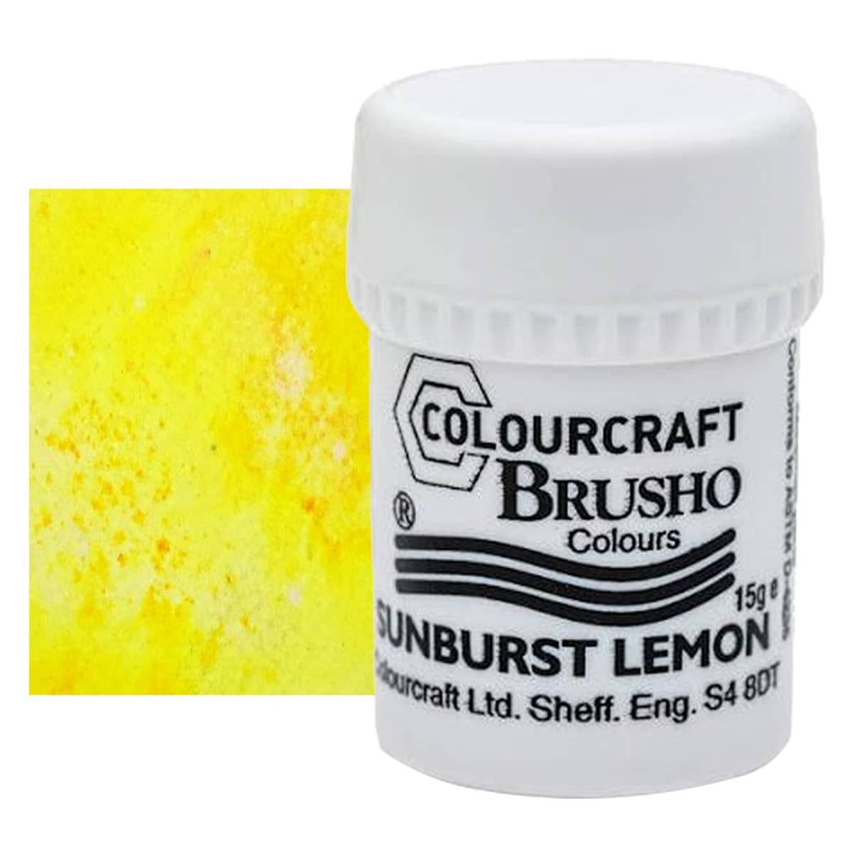 Brusho Crystal Colour, Sunburst Lemon, 15 grams

