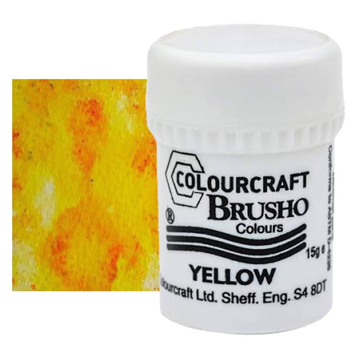 Brusho Crystal Colour, Yellow, 15 grams