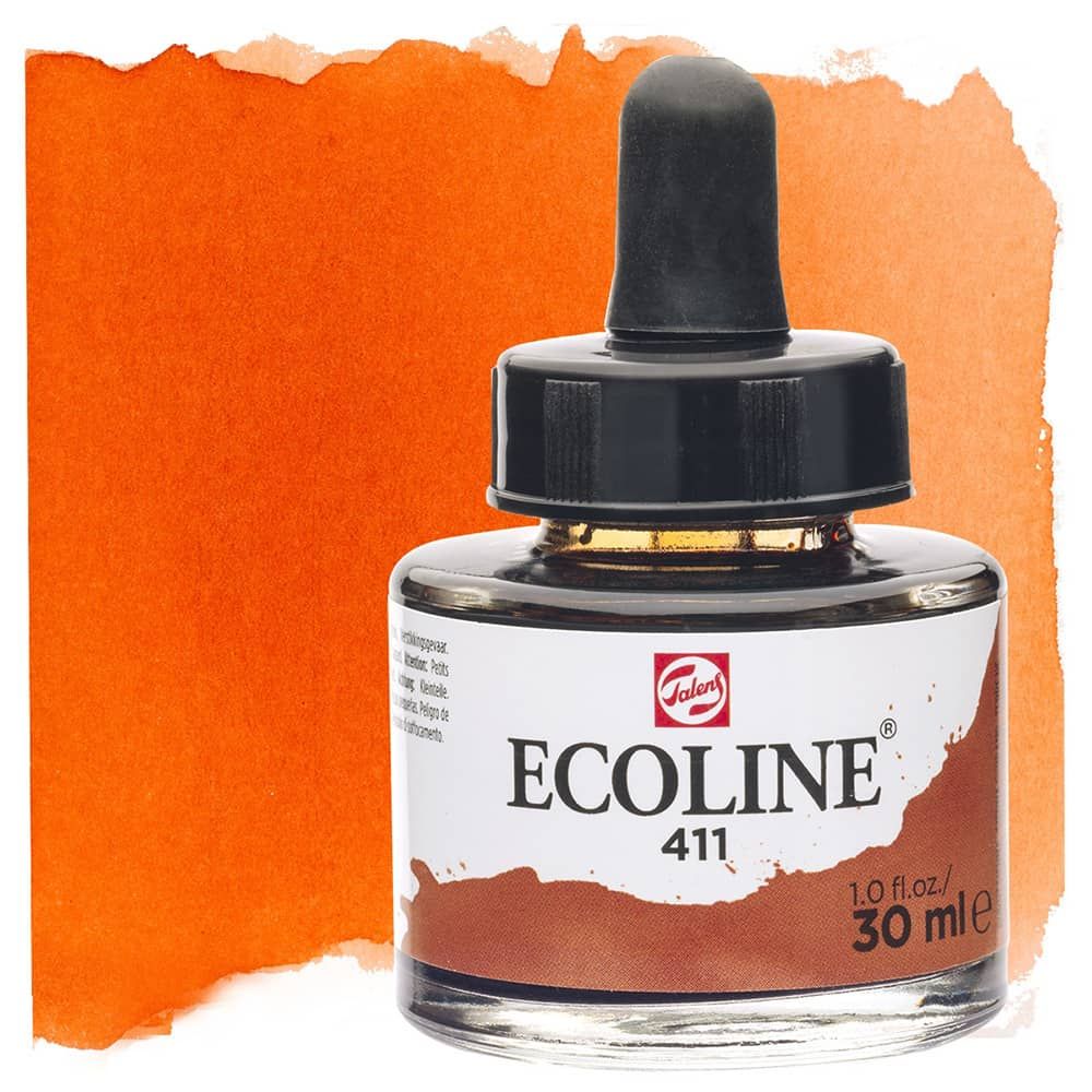 Ecoline Liquid Watercolor 30ml Pipette Jar Burnt Sienna