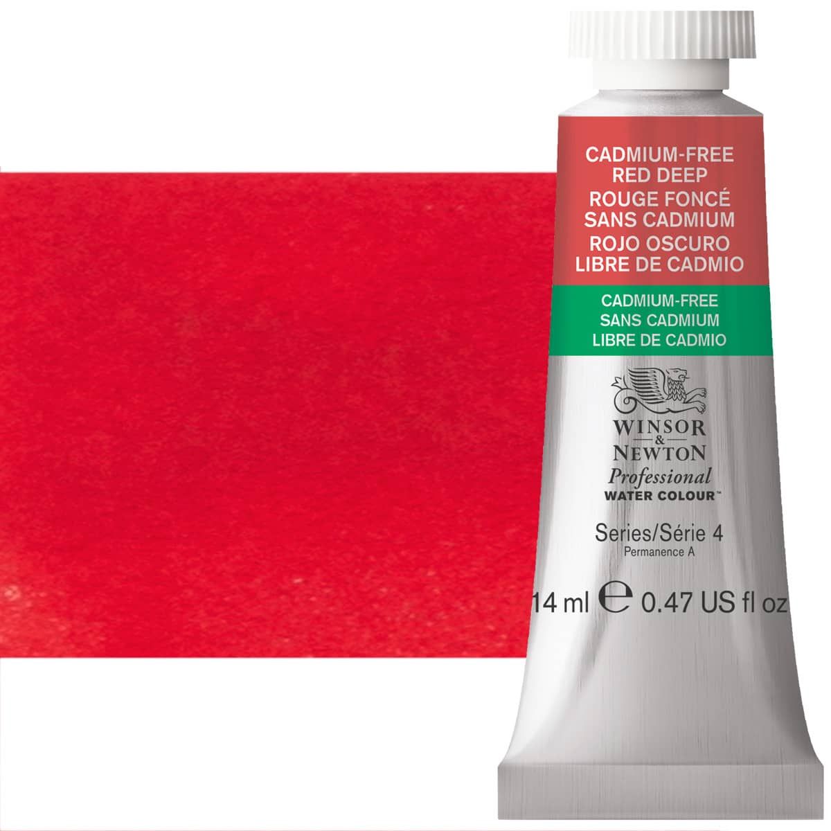 Winsor & Newton Professional Watercolor - Cadmium-Free Red Deep, 14ml Tube