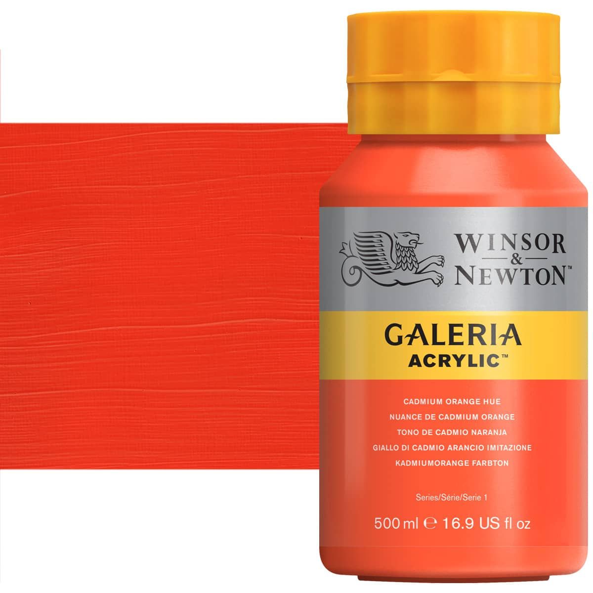 Winsor & Newton Galeria Flow Acrylic - Cadmium Orange Hue, 500ml