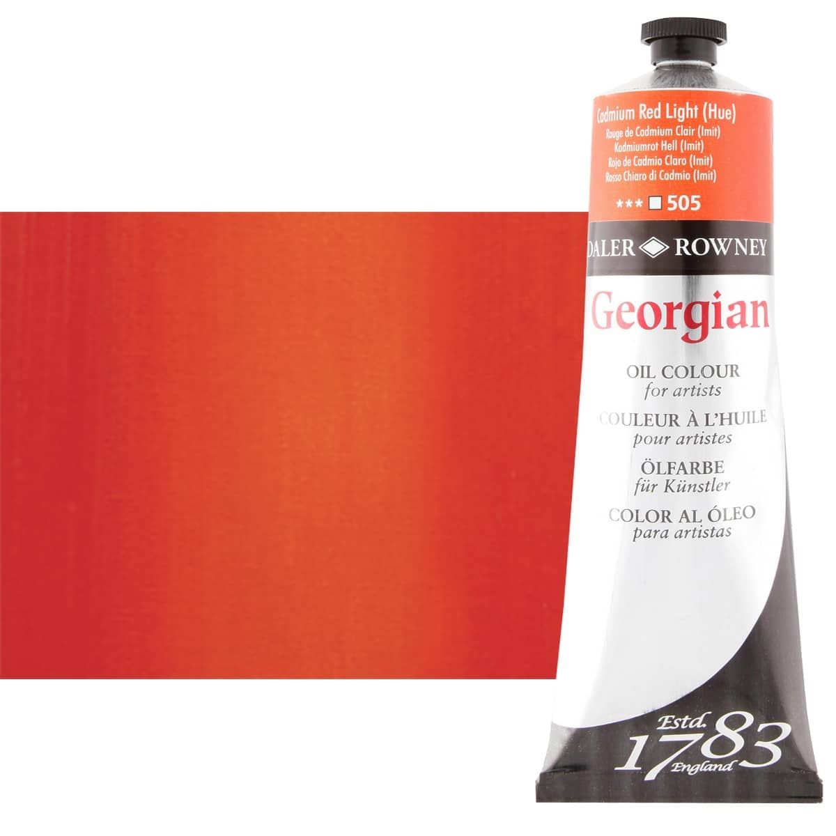 Daler-Rowney Georgian Oil Color 225ml Tube - Cadmium Red Light Hue