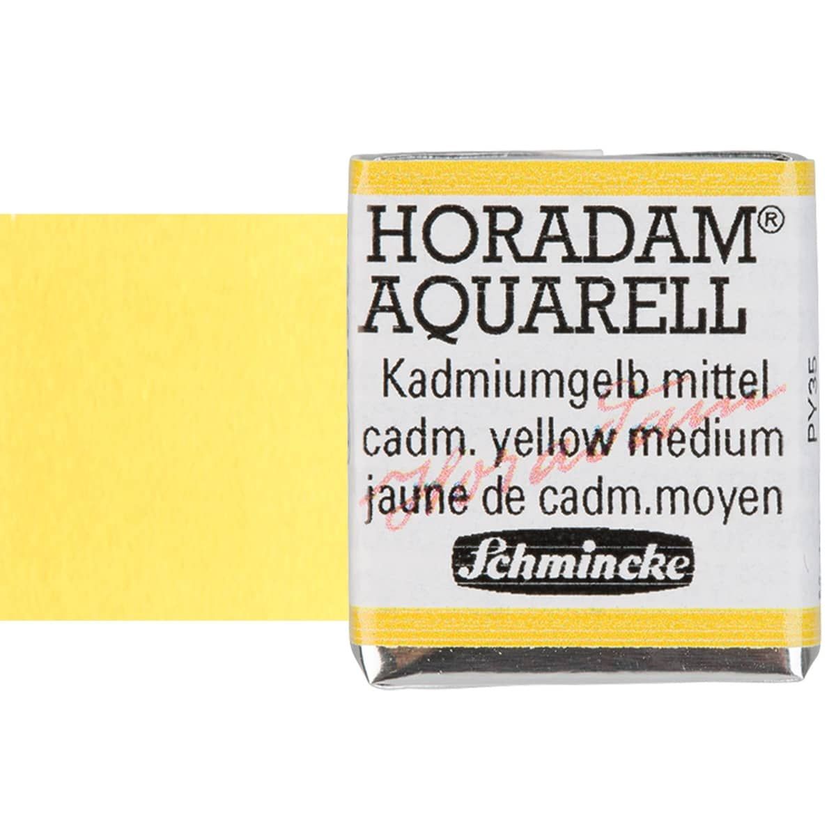 Schmincke Horadam Half-Pan Watercolor Cadmium Yellow Middle