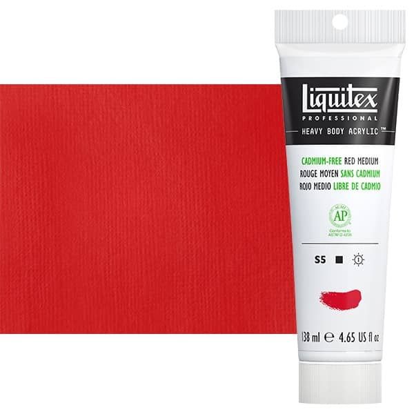 Liquitex Heavy Body Acrylic Tube Cadmium-Free Red Medium 4.65 oz 