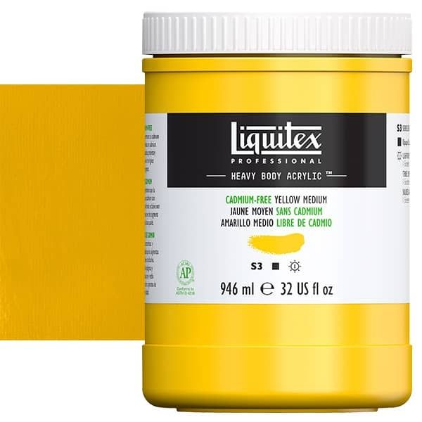 Liquitex Professional Heavy Body 32oz Cadmium Free Yellow Medium