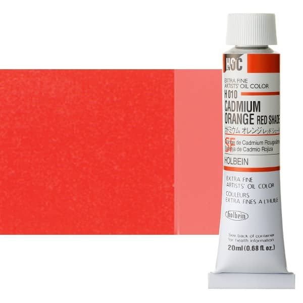 Holbein Extra-Fine Artists' Oil Color 20 ml Tube - Cadmium Orange Red Shade