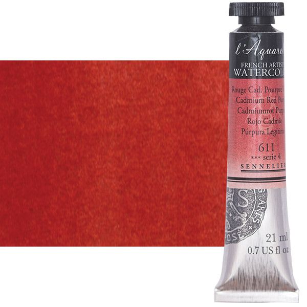 Sennelier l'Aquarelle Artists Watercolor - Cadmium Red Purple, 21ml ...