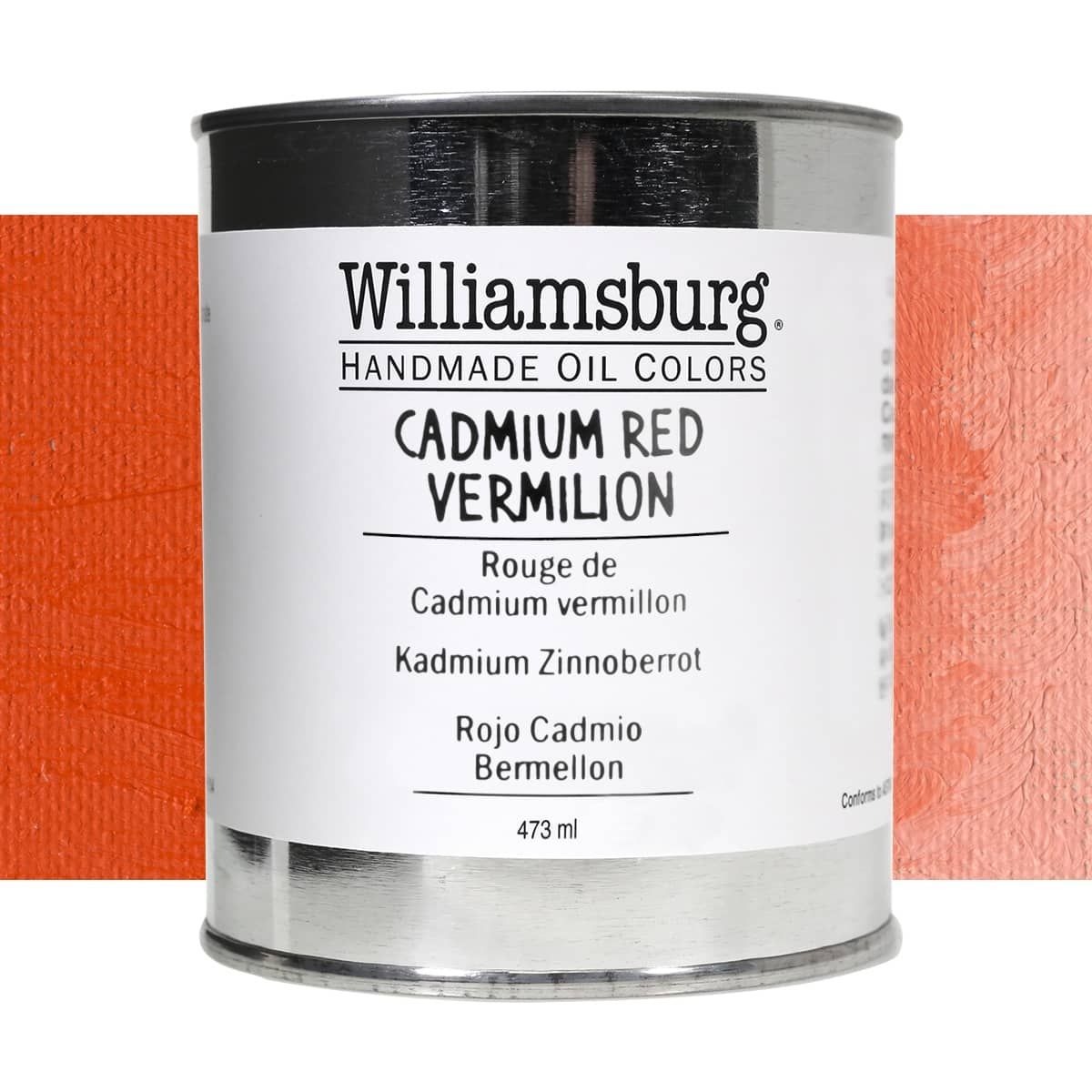 Williamsburg Handmade Oil Paint Cadmium Red Vermilion, 473ml Can