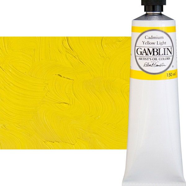 Peinture à L'huile Artist Oil Gamblin - Jaune Cadmium Lumière - 37ml - Pigments Purs Qualité Professionnelle