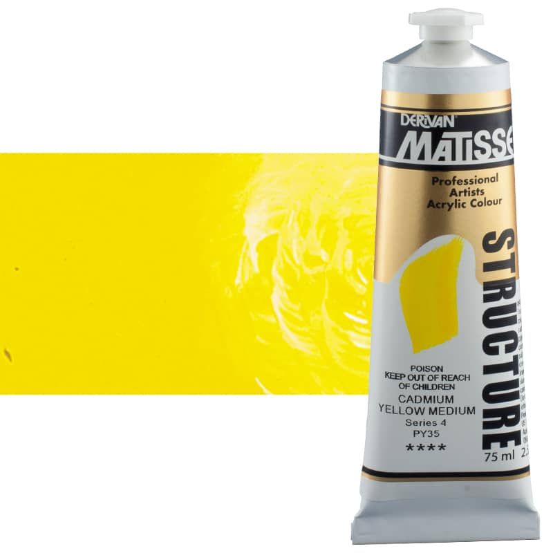 Matisse Structure Acrylic Colors Cadmium Yellow Medium 75 ml