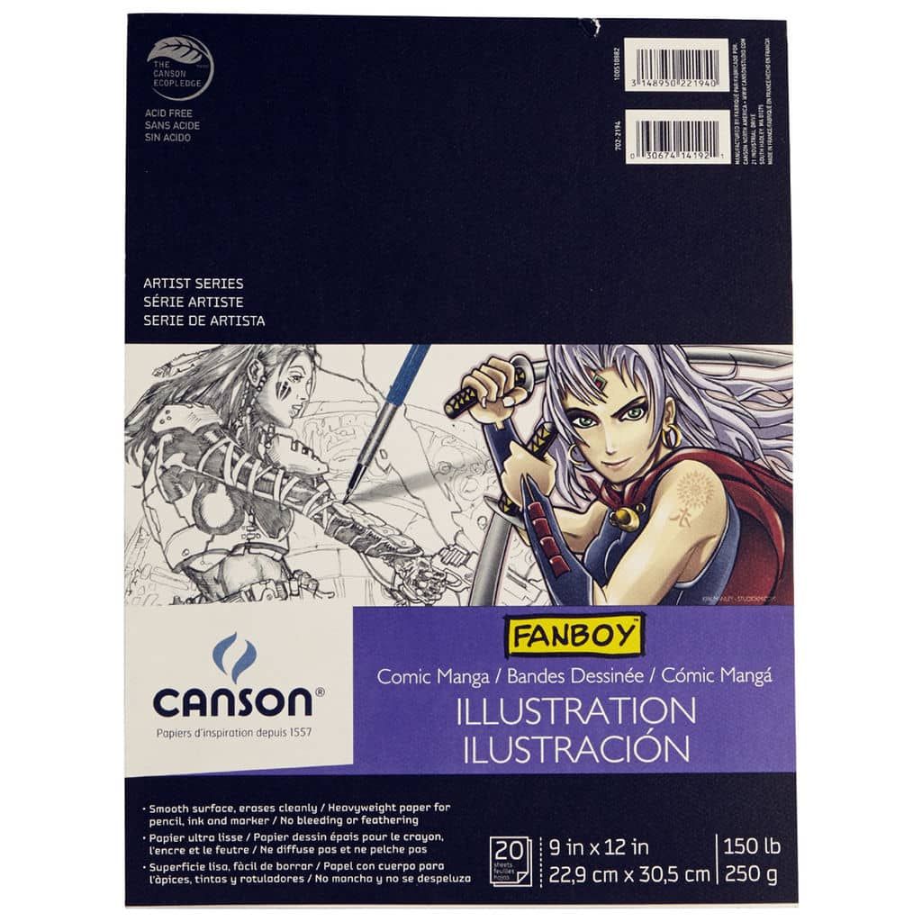 Canson Fanboy Paper Manga Drawing Pad 9x12 (20 Sheets)