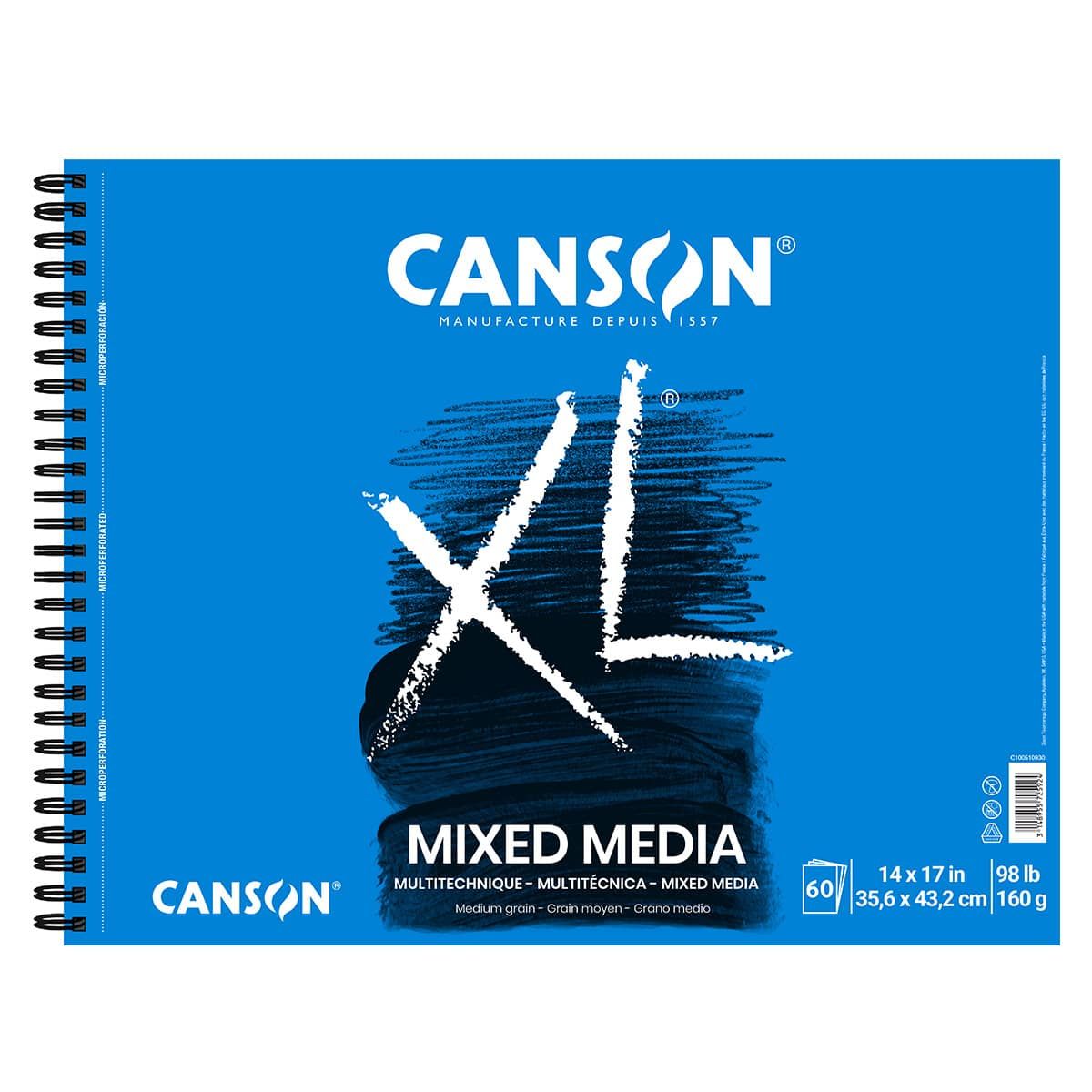 Canson XL Mix-Media Pad (60 Sheets - Spiral Bound) 14"x17"
