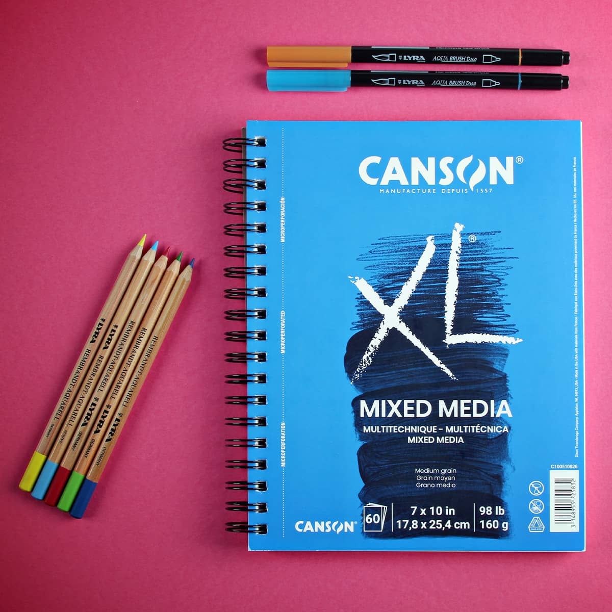  Canson XL Series Mix Paper Pad, Heavyweight, Fine