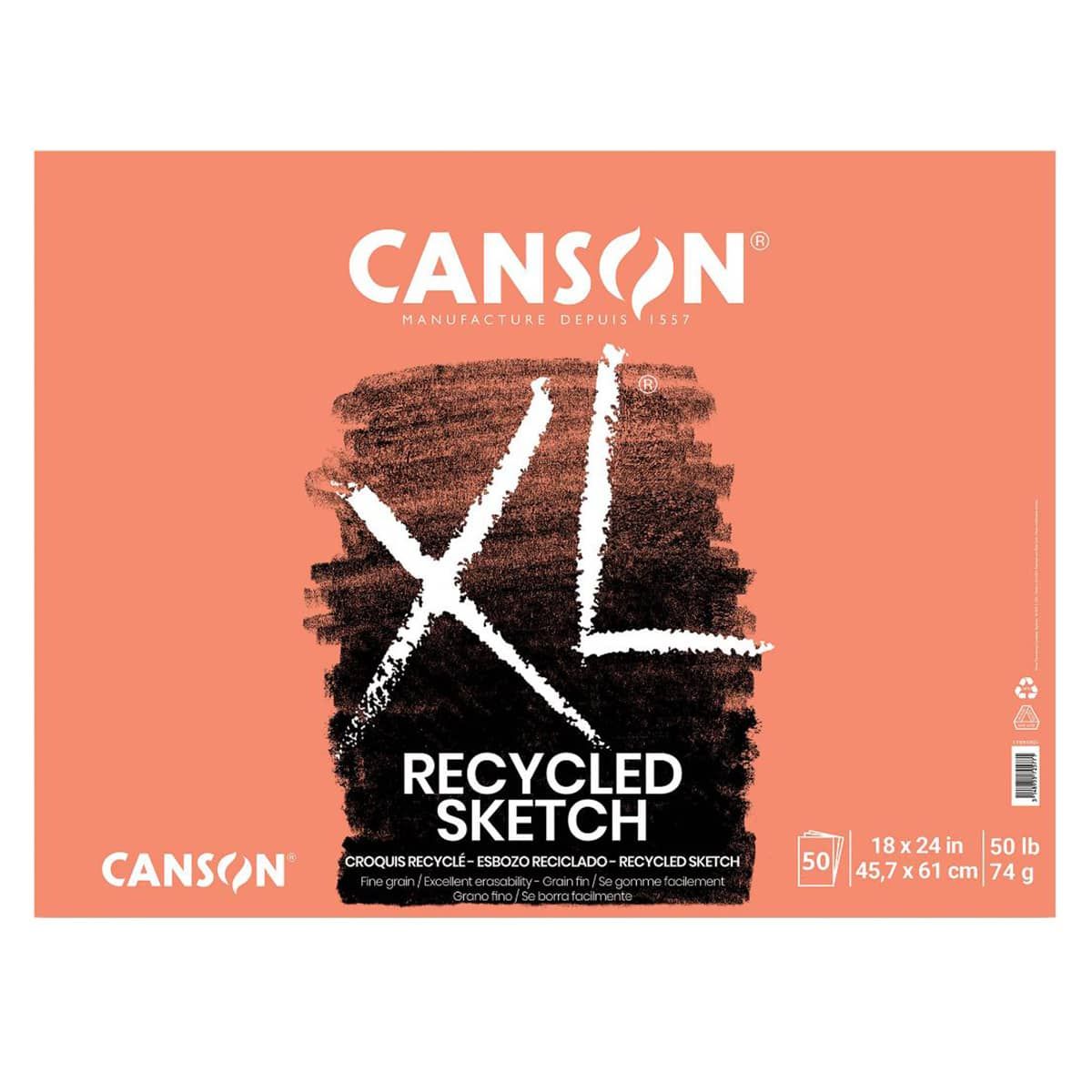 Canson XL Recycled Sketch Pad - Glue Bound 18"x24"