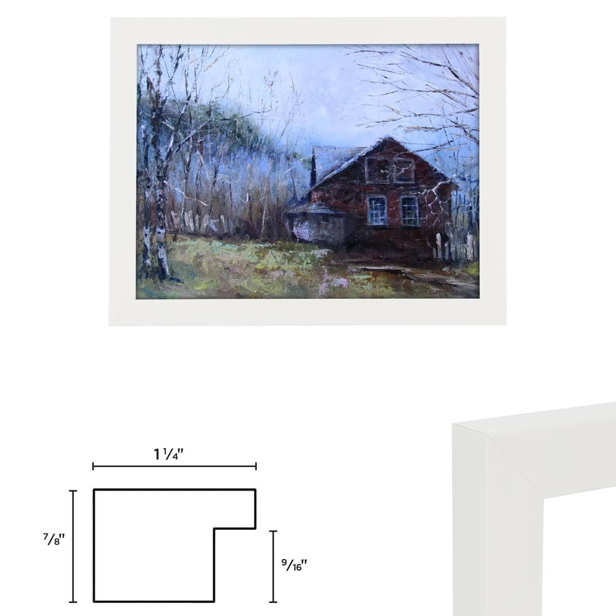 Millbrook Collection - Cap 1.25" White Frame 11X14 w/ Glass