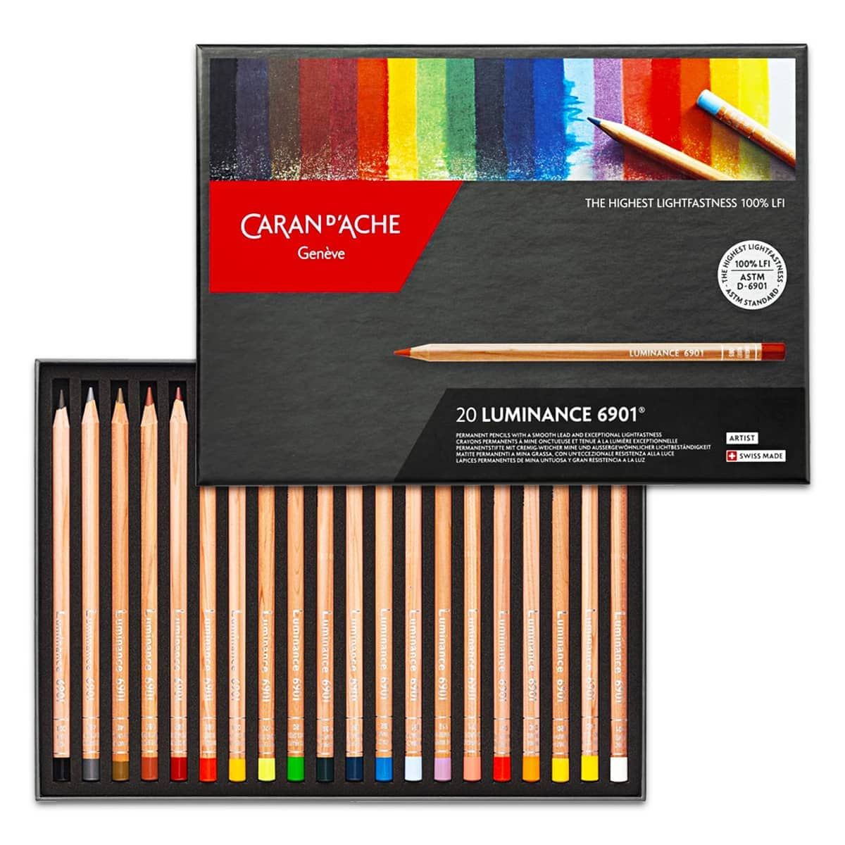Caran d'Ache Luminance Colored Pencils - Set of 40