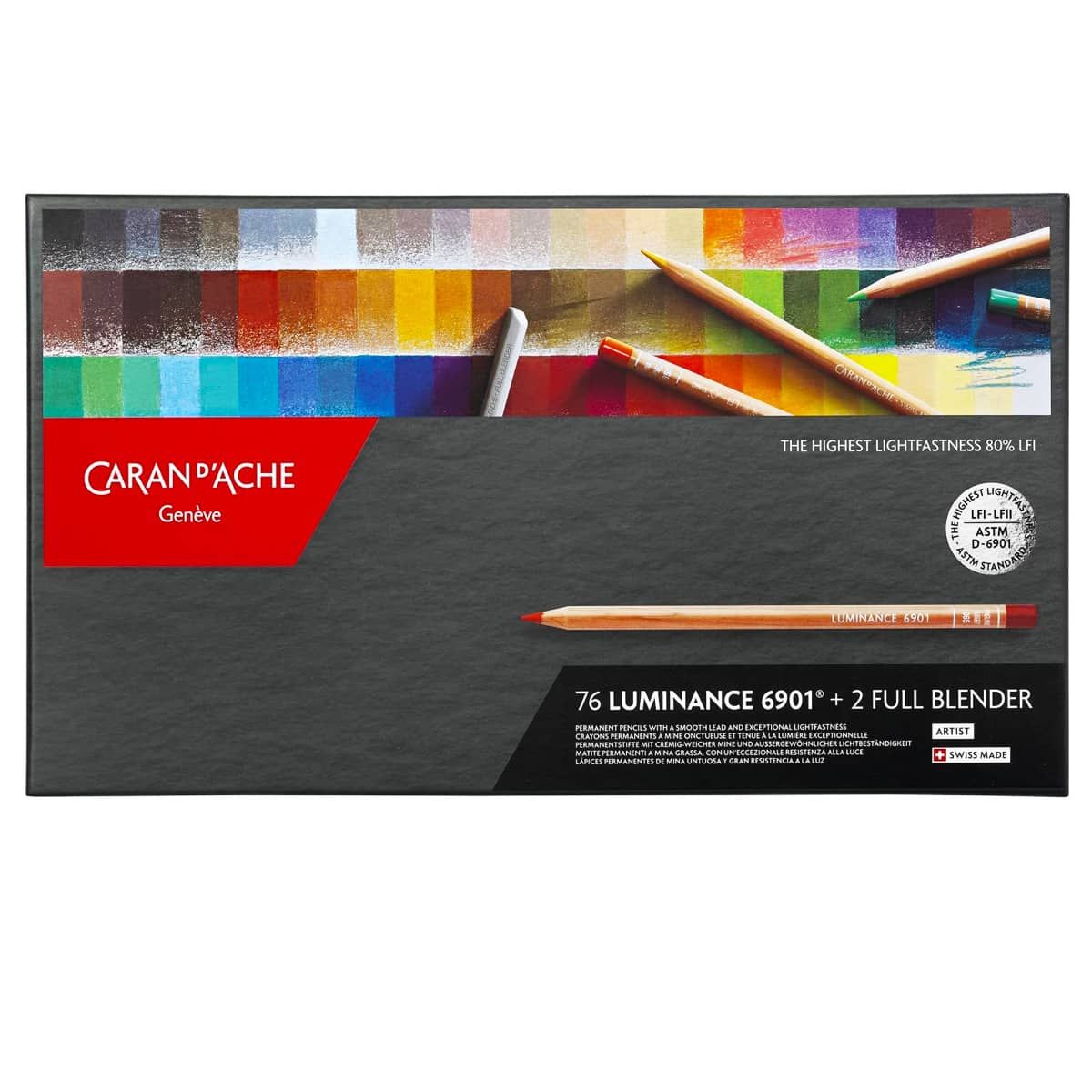 Caran d'Ache Luminance 6901 Coloured Pencils 76 Set