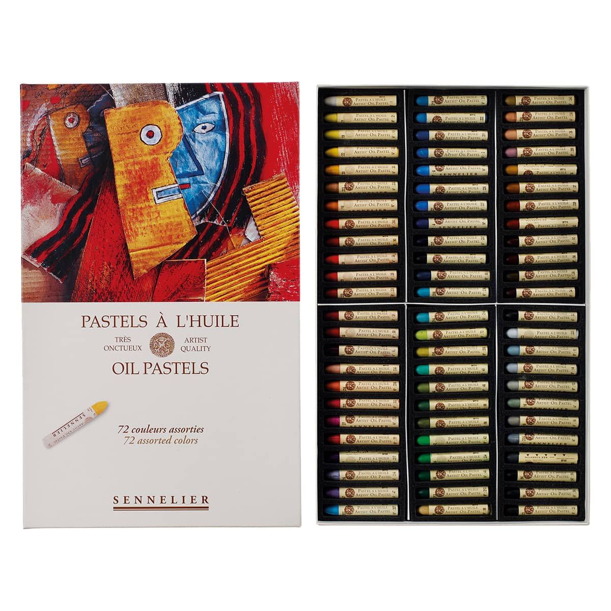 Sennelier Oil Pastels Cardboard Box Set Assorted Colors (Set of 72)