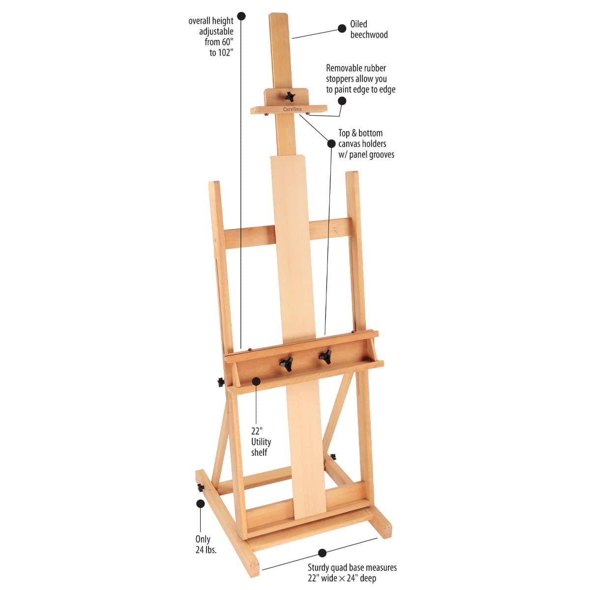 New York Central Renaissance H-Frame Studio Easel