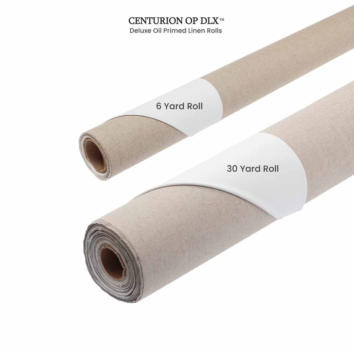 Centurion Deluxe Professional Oil Primed 6 And 30 Yard Linen Canvas Rolls (OP DLX)