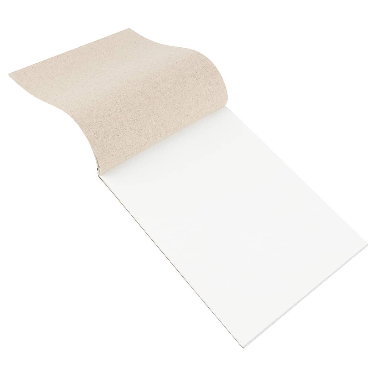 Linen sheets are tape mounted onto stiff backing board for durability