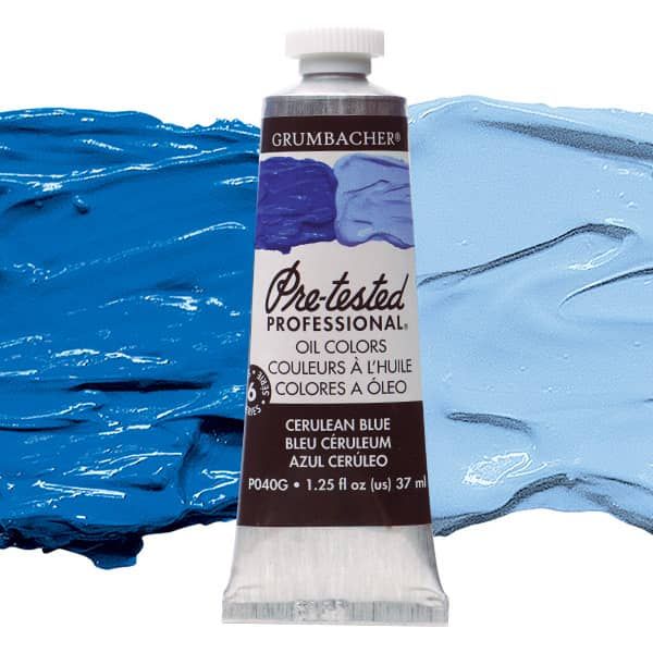 Grumbacher Pre-Tested Oil Paint 37 ml Tube - Cerulean Blue