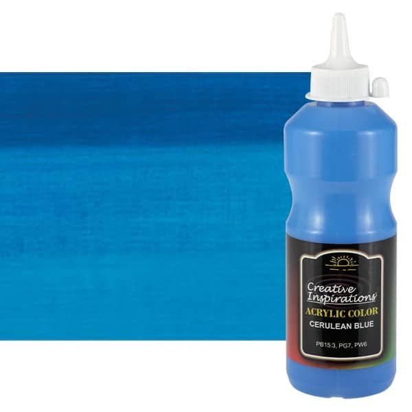 Creative Inspirations Acrylic Paint, Cerulean Blue 500ml Bottle