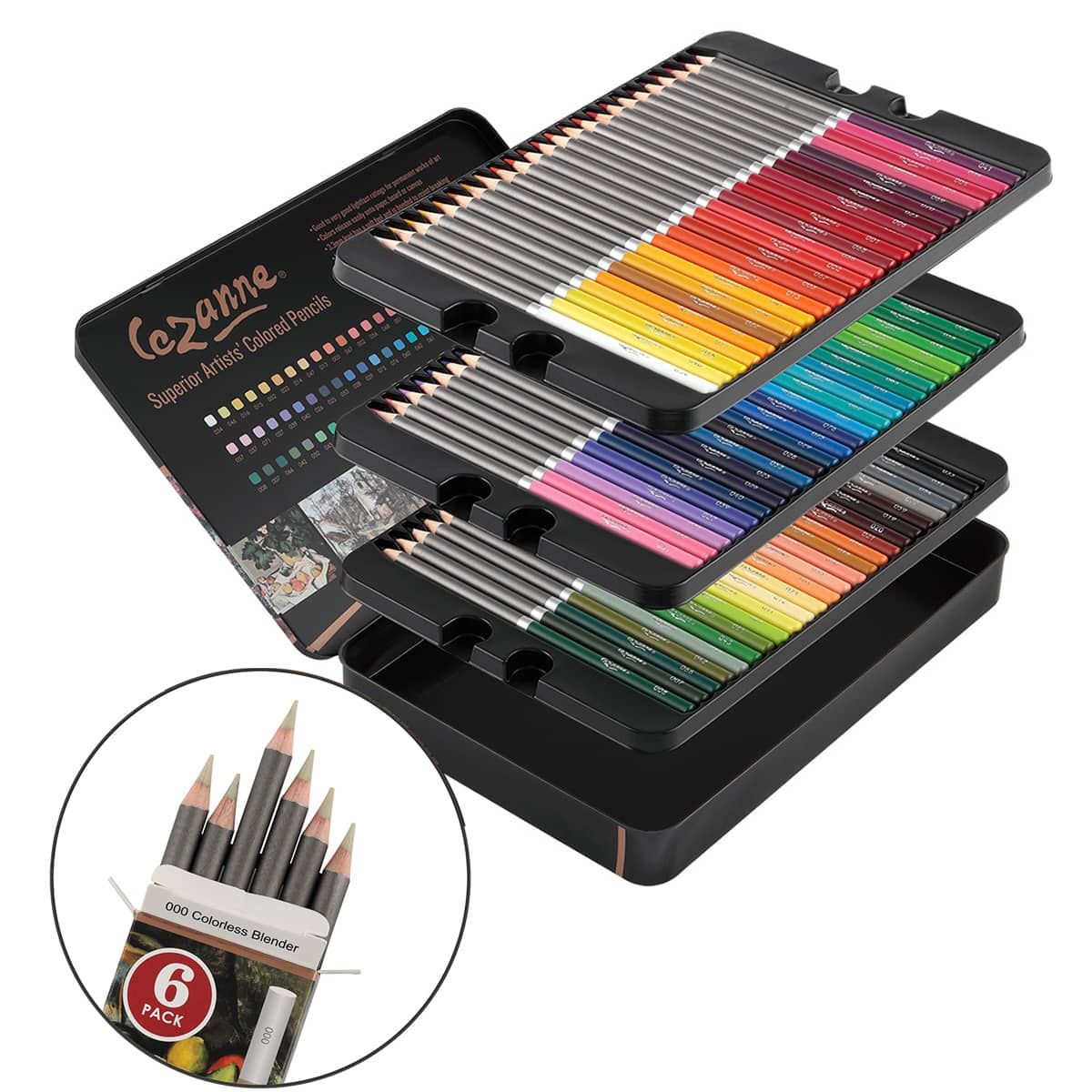 Cezanne Colored Pencil Set of 72 w/ 6 Colorless Blenders