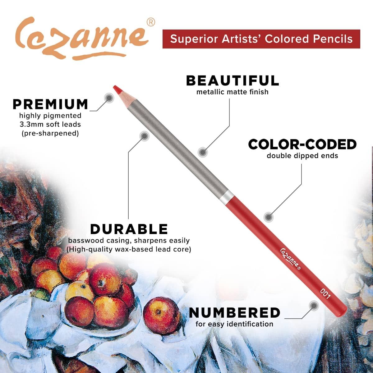 Cezanne Colored Pencil Set of 120 Pencil Details