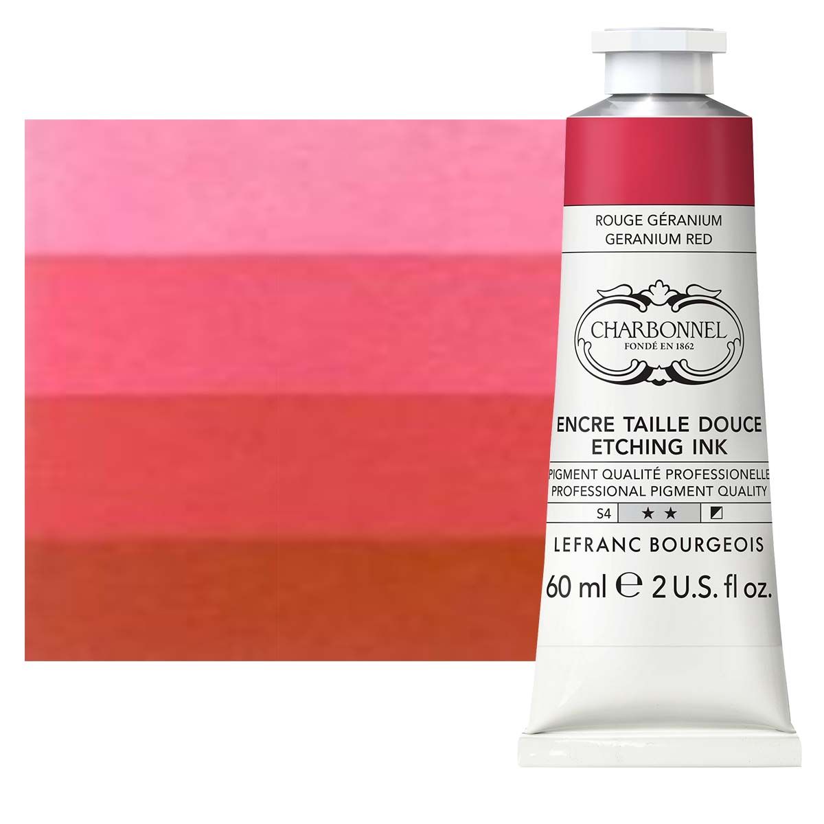 Charbonnel Etching Ink Geranium Red, 60ml Tube Jerry's Artarama