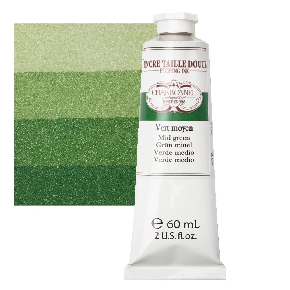 Charbonnel Etching Ink Medium Green, 60ml Tube Jerry's Artarama