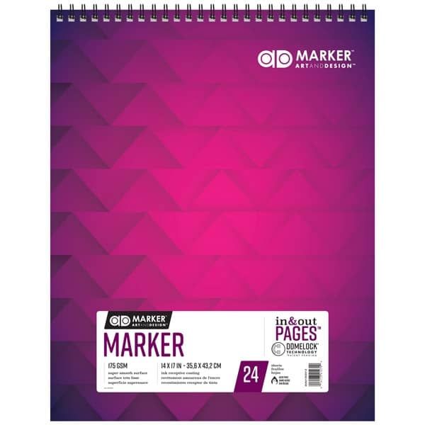Chartpak 175 GSM AD Marker Ink Block 14x17in, 24 Sheet In/Out Pad