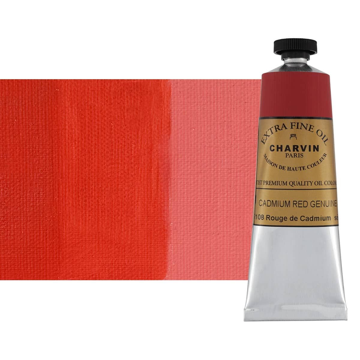 Charvin Oil Cadmium Red Medium ExtraFine 60ml Paint Jerry's Artarama