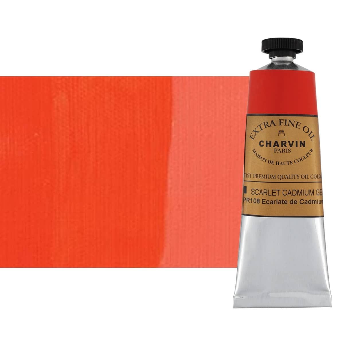 Cadmium Scarlet 60 ml - Charvin Professional Oil Paint Extra Fine