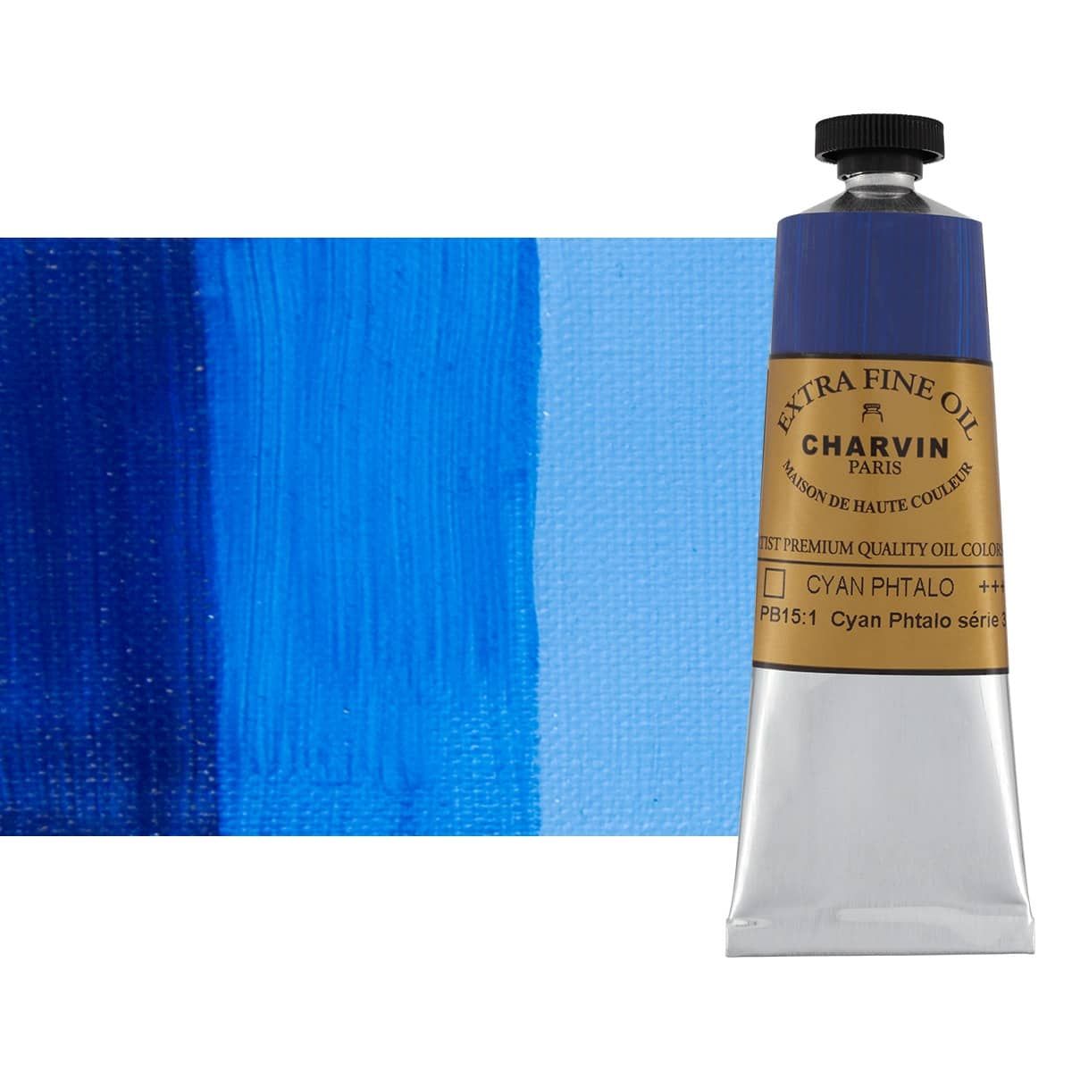 Charvin Oil Phthalo Cyan ExtraFine 60ml Paint Jerry's Artarama