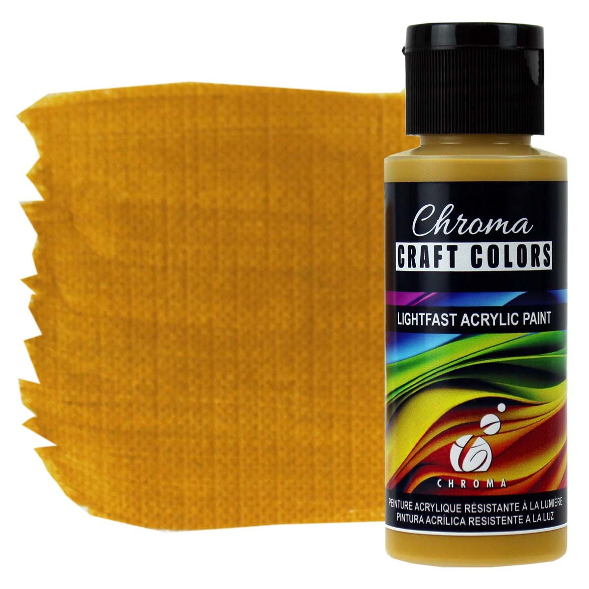 Chroma Acrylic Craft Paint - Spicy Mustard, 2oz Bottle
