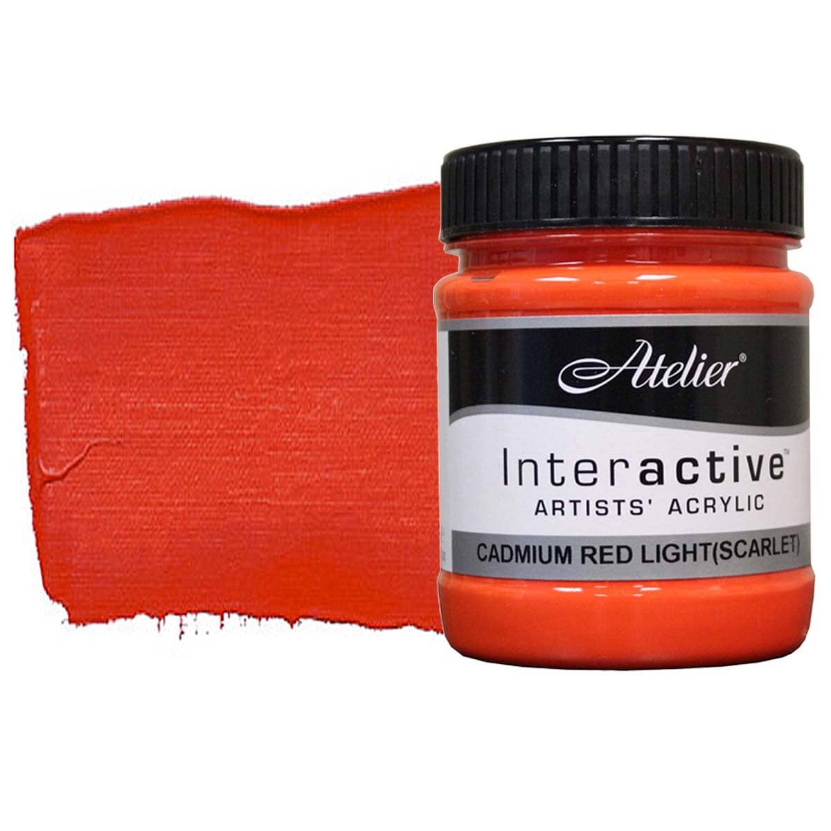 Interactive Professional Acrylic 250 ml Jar - Cadmium Red Light