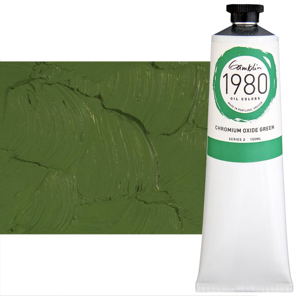 Gamblin 1980 Oil Colors - Chromium Oxide Green, 150ml Tube