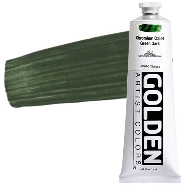 GOLDEN Heavy Body Acrylic 5 oz Tube - Chromium Oxide Green Dark