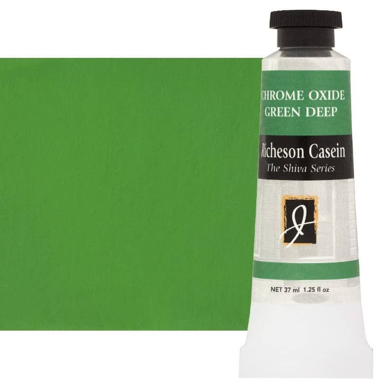 Shiva Signa-Sein Casein Color 37 ml Tube - Chromium Oxide Green Deep