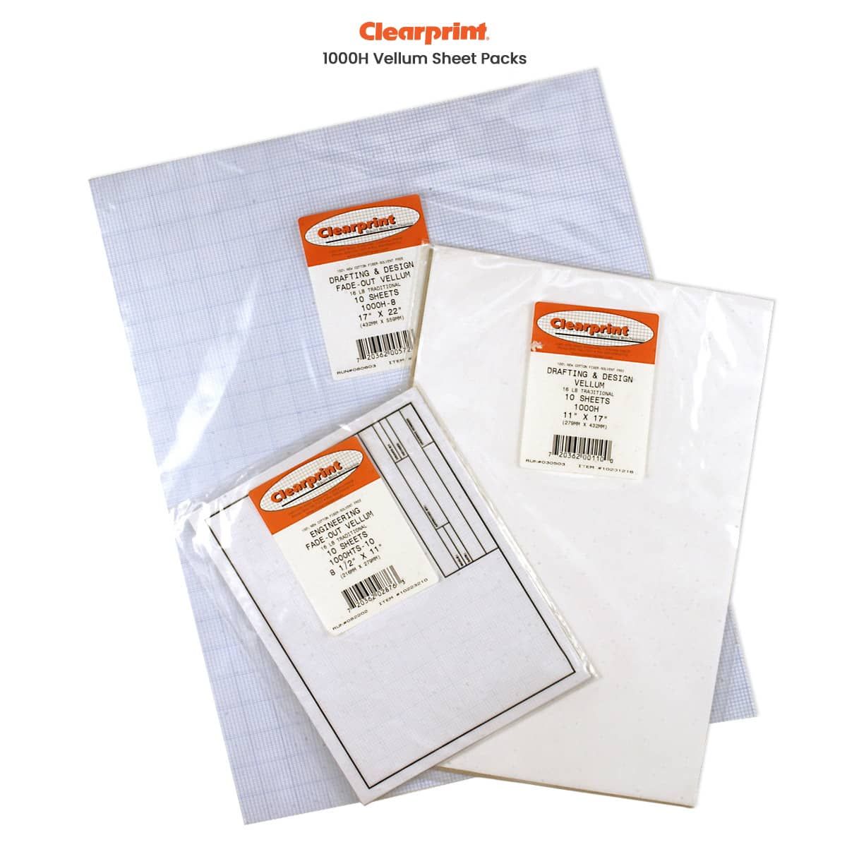 Clearprint Vellum Sheet Packs