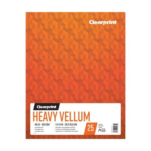 Clearprint Heavy Vellum Pad 11x14in 48lb 25 Sheets