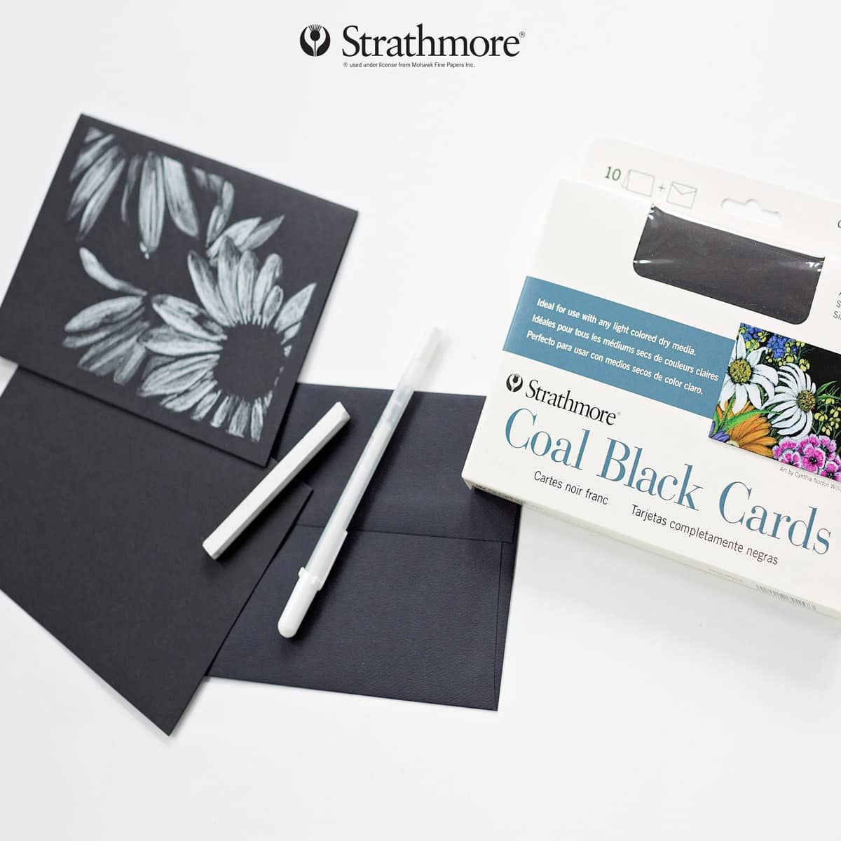Strathmore Blank Coal Black Artist Cards