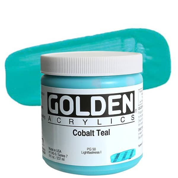 Golden Heavy Body Acrylic 8oz Cobalt Teal