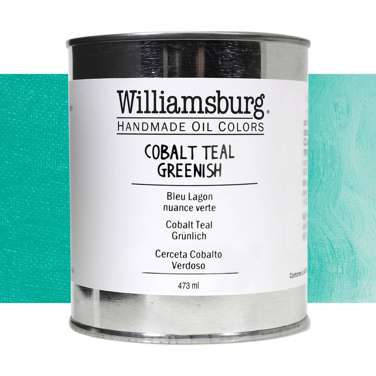 Williamsburg Oil Color 473 ml Can Cobalt Teal Greenish