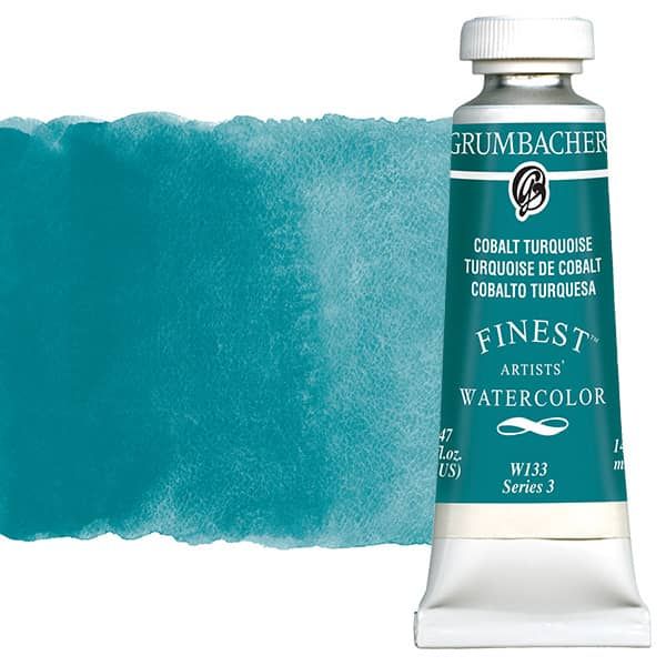 Grumbacher Finest Artists' Watercolor 14 ml Tube - Cobalt Turquoise
